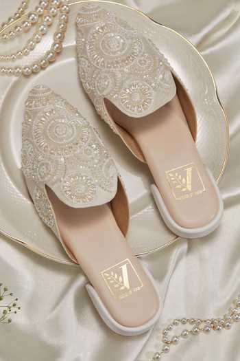 House of Vian Celine Embroidered Mules