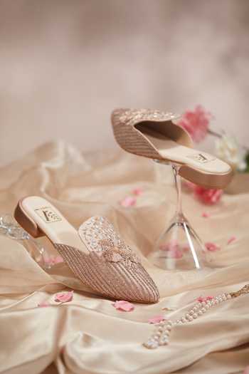 House of Vian Seraphina 3D Floral Embellished Mules