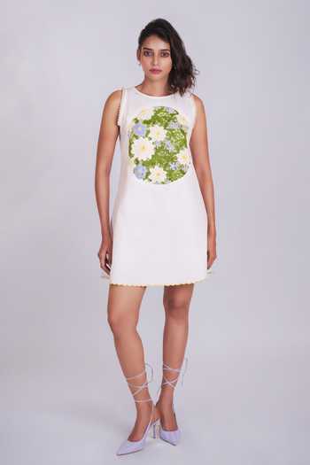 9899 Frontal Lace Cotton Dress 