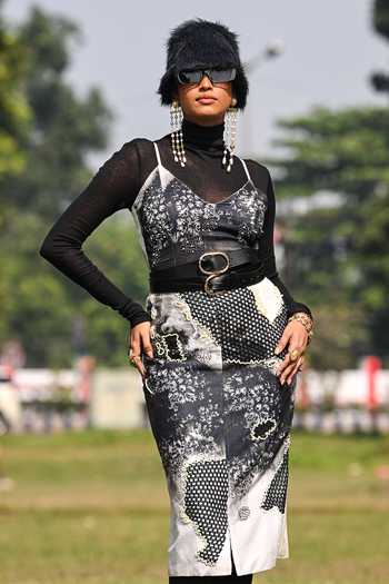 The Dramebaaz CO Illume Sleeveless Bustier Skirt Set 