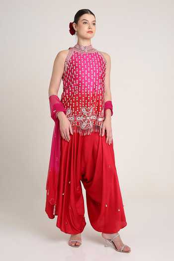 Keith Gomes Raw Silk Ombre Kurta Set 