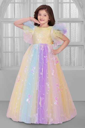 Mini Stitch Sequin Embellished Gown 