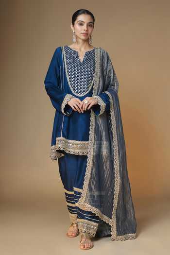 Renee label Midnight Blue Choga Kurta Salwar Set 