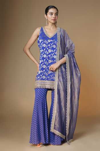 Renee label Woven Kurta Sharara Set 