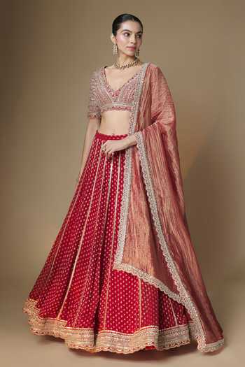 Renee label Banarasi Woven Lehenga Set 