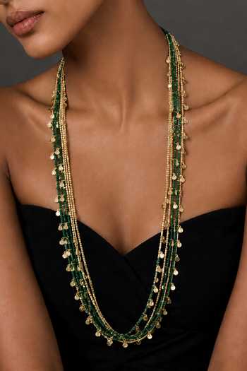 House Of Tuhina Ahilya Long Layered Necklace