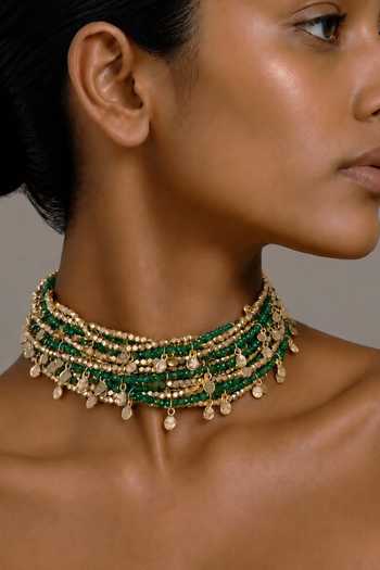 House Of Tuhina Gamini Multi Layered Choker Necklace