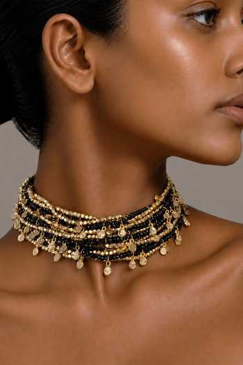 House Of Tuhina Gamini Layered Choker Necklace