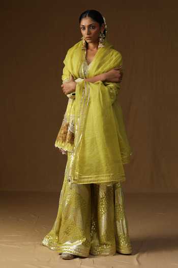 Arpita Sulakshana Noor Gul Embroidered Kurta Sharara Set
