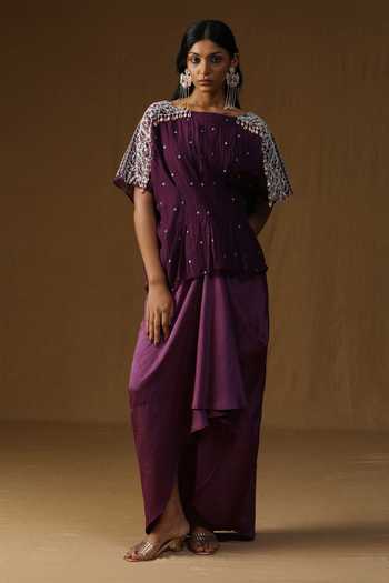 Arpita Sulakshana Indulekha Noor Neel Top & Skirt Set 
