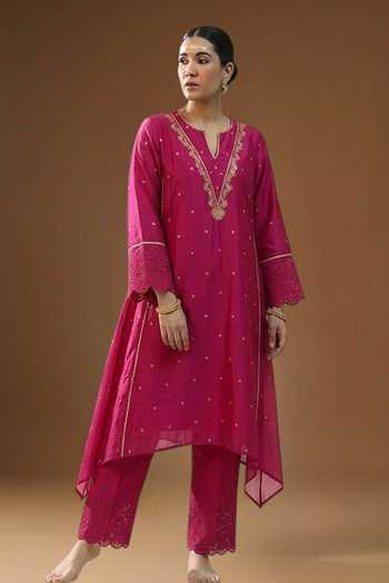 Arpita Sulakshana Sakhi Noor Gulabi Kurta & Pant Set 