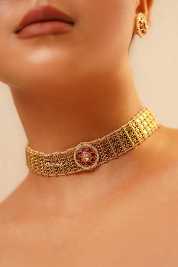 MRJEWELS Antique Chandanhaar Choker Set 