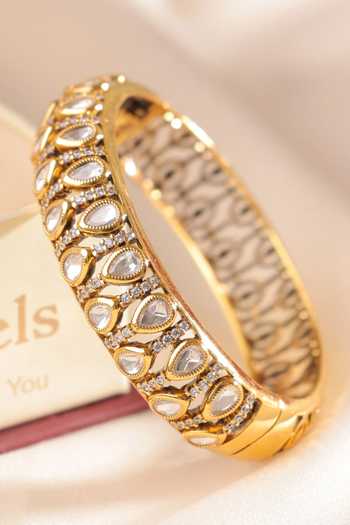 Mrjewels Elara Polki Embellished Bangle - Single Pc 