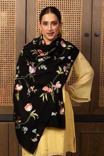 Mauli Cashmere Thread Embroidered Stole 