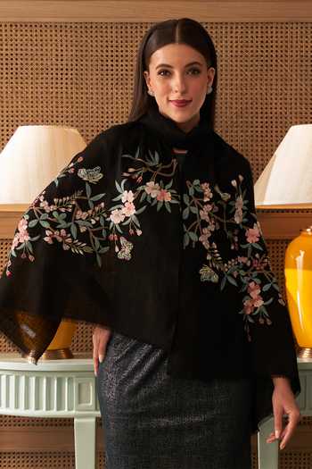 Mauli Cashmere A Garden Diary Embroidered Stole 