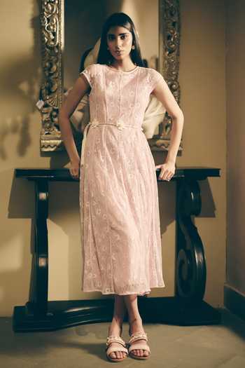 Shimona Blush Pink Panelled Dress 
