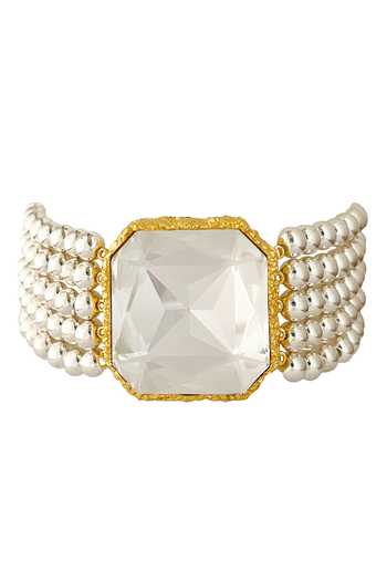 Radhika Agrawal Jewels Frosted Crystal Embellished Choker 