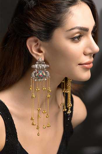 Joules by Radhika Eesha Long Ghungroo Tassel Earrings 