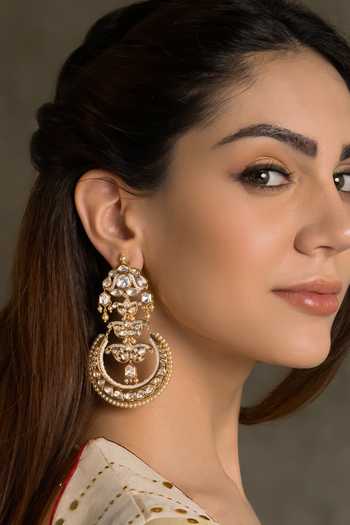 Joules by Radhika Pavitra Chandbali Earrings