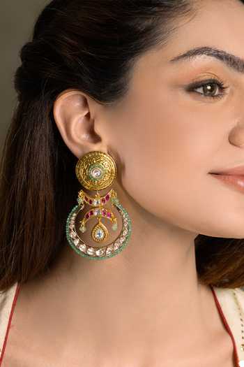 Joules by Radhika Saanvi Chandbali Earrings
