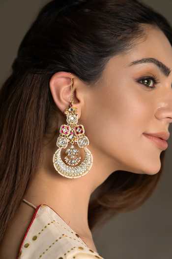Joules by Radhika Devanshi Chandbali Earrings
