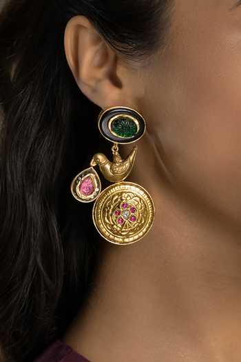 Joules by Radhika Indrani Embellished Bird Earrings