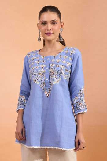 Khwaab By Sanjana Lakhani Embroidered Round Neck Kurta 