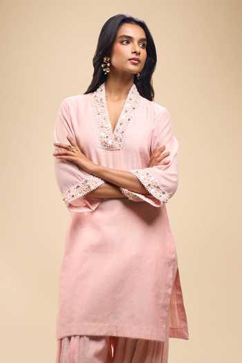 Samyukta Singhania Embroidered Chanderi Kurta & Salwar Set 