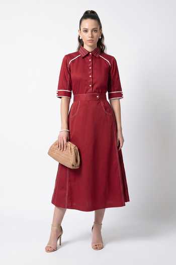 Escape By Aishwarya Workup Cotton Satin Dress 