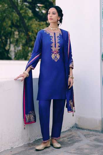 Pink City By Sarika Neel Mor Embroidered Kurta Set 