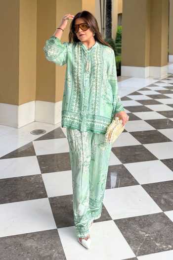 Rainas Tile Print Top & Pant Set 