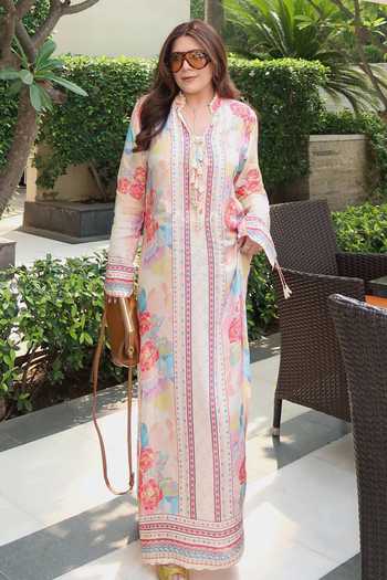 Rainas Bloom Print Kaftan 