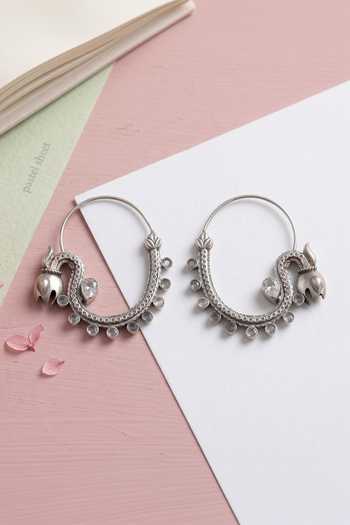 Sangeeta Boochra Heritage Oxidised Hoop Earrings 