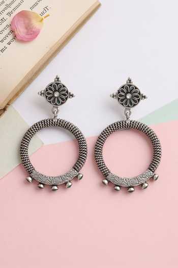 Sangeeta Boochra Regal Artisan Hoop Earrings 