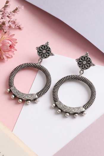Sangeeta Boochra Handcrafted Tribal Hoop Earrings 