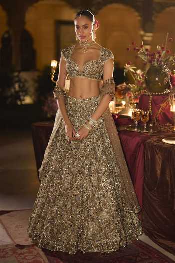Seema Gujral Jeweled Embroidered Lehenga Set