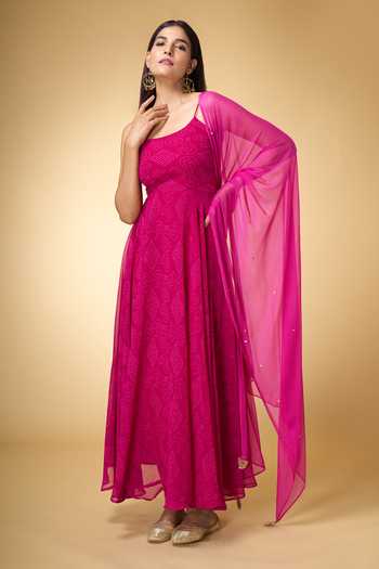 Samyukta Singhania Bandhani Print Anarkali With Dupatta 