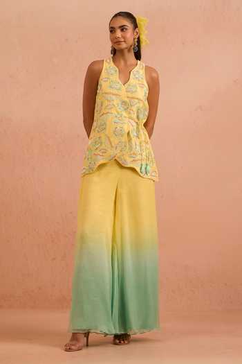 Tarini Vij Naazrang Embroidered Kurta & Palazzo Set 