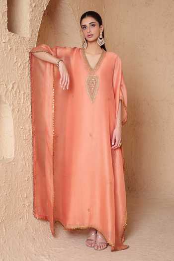 Label Niti Bothra Mehrang Peach Kaftan 