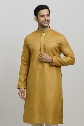 Arihant Rai Sinha Geometric Woven Kurta & Churidar Set 