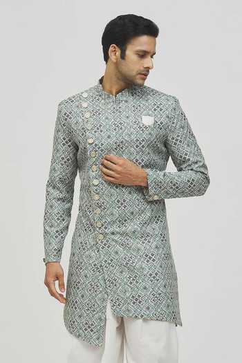 Arihant Rai Sinha Moroccan Print Asymmetric Kurta Set 