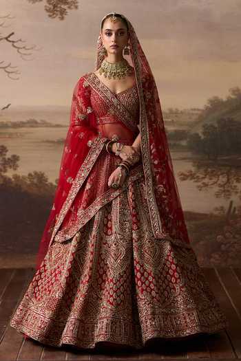ANGAD SINGH Chenab Embroidered Bridal Lehenga Set 