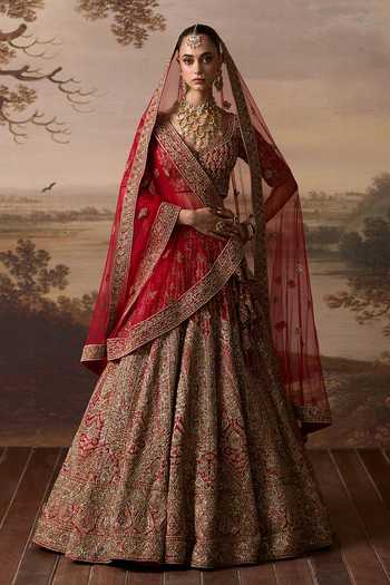 ANGAD SINGH Amrit Embroidered Bridal Lehenga Set 