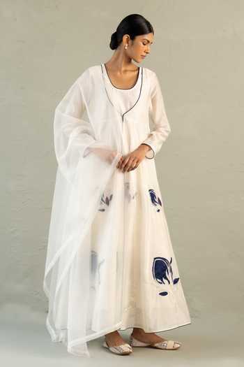 Charkhee Patchwork Embroidered Anarkali Pant Set 