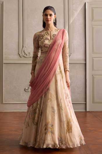 Kalista Ariya Floral Print Anarkali With Dupatta 