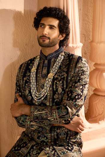 Arihant Rai Sinha Botanic Embroidered Sherwani Set 