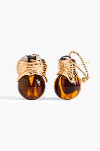 Outhouse Crimson Coil Stud Earrings 