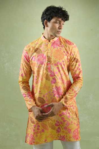 Arihant Rai Sinha Floral Foil Print Kurta 