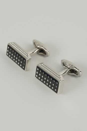 Salil Bhatia Silver Finish Contessa Cufflinks - Set of 2 