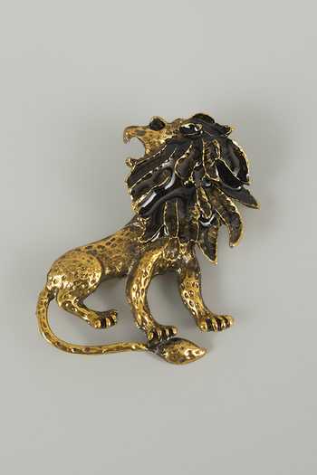 Salil Bhatia Scar Lion Embellished Brooch 